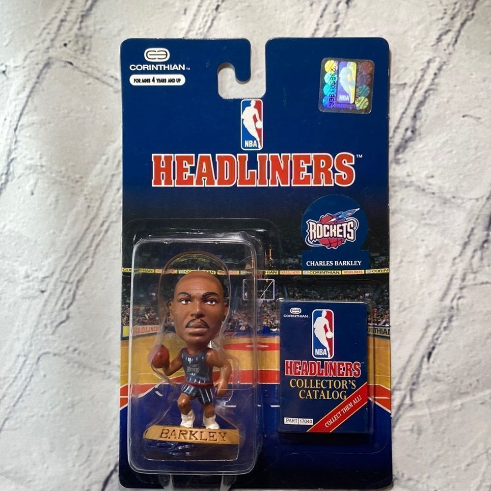 💙NIB Vintage 1996 Charles Barkley Houston Rockets Headliner